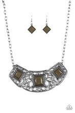 Load image into Gallery viewer, Paparazzi Feeling Inde-PENDANT- Green - Martini Olive Beads - Necklace and matching Earrings - $5 Jewelry With Ashley Swint
