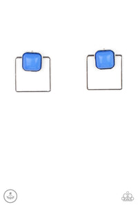 PRE-ORDER - Paparazzi FLAIR and Square - Blue - Double Sided Earrings - $5 Jewelry with Ashley Swint