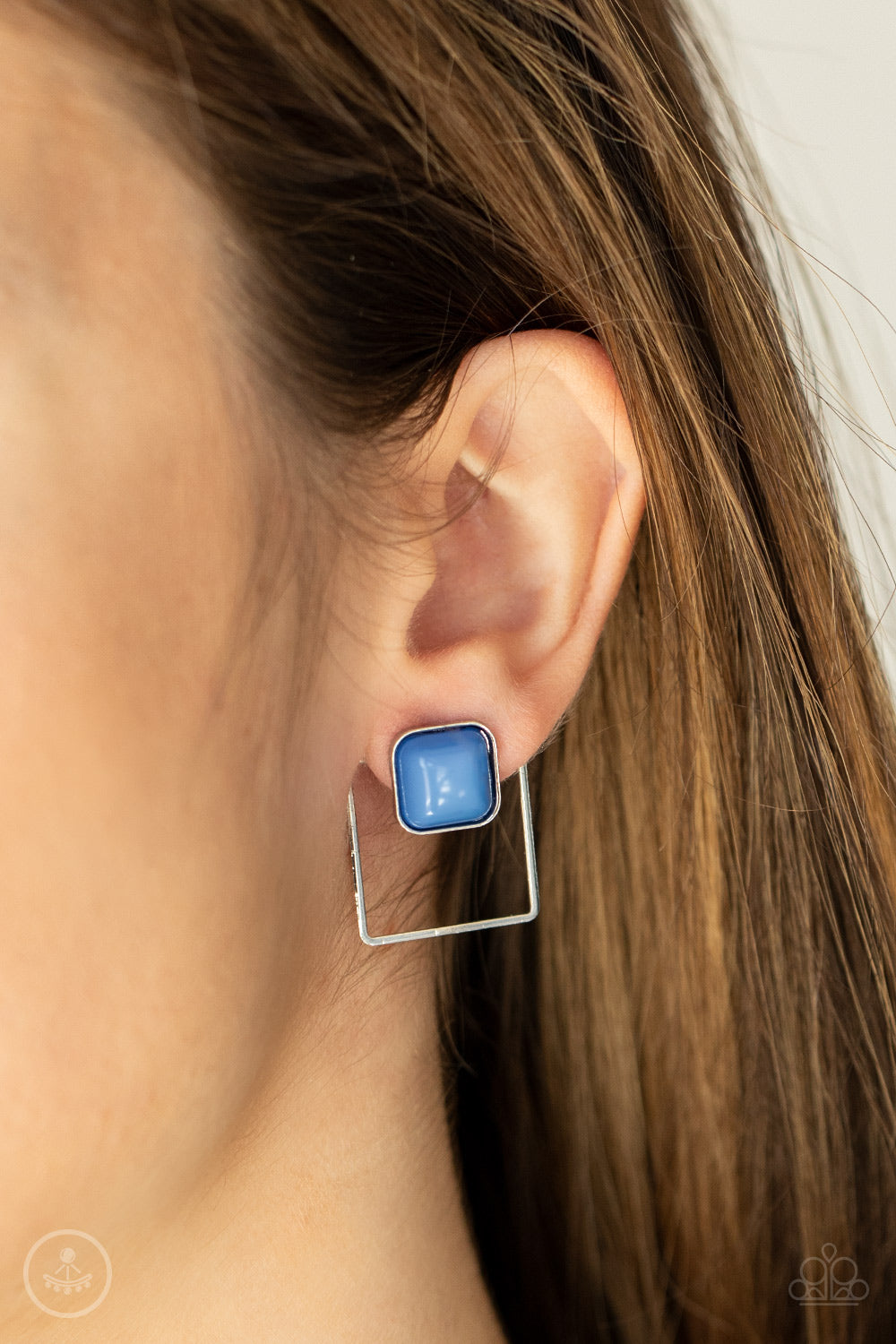 PRE-ORDER - Paparazzi FLAIR and Square - Blue - Double Sided Earrings - $5 Jewelry with Ashley Swint