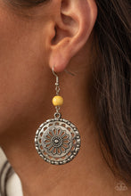 Load image into Gallery viewer, PRE-ORDER - Paparazzi Flowering Frontiers  - Yellow - Earrings - $5 Jewelry with Ashley Swint