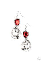Load image into Gallery viewer, Paparazzi Galactic Drama - Red - Earrings - $5 Jewelry with Ashley Swint