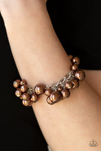 Load image into Gallery viewer, Paparazzi Girls In Pearls - Brown Pearls - Silver Chain - Bracelet - $5 Jewelry With Ashley Swint