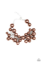 Load image into Gallery viewer, Paparazzi Girls In Pearls - Brown Pearls - Silver Chain - Bracelet - $5 Jewelry With Ashley Swint