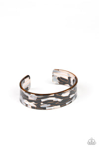 Paparazzi Glaze Daze - Black - Coppery Accents - Acrylic Cuff Bracelet - $5 Jewelry with Ashley Swint