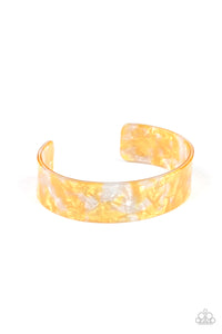 Paparazzi Glaze Daze - Yellow - Cuff Bracelet - $5 Jewelry with Ashley Swint