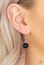 Load image into Gallery viewer, Paparazzi Gypsy Gulf - Black Bead - Silver Necklace and matching Earrings - $5 Jewelry With Ashley Swint
