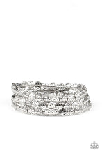 Load image into Gallery viewer, Paparazzi Hammered Heirloom - Silver - Stretchy Bands Bracelet - $5 Jewelry with Ashley Swint