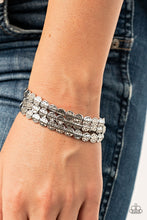 Load image into Gallery viewer, Paparazzi Hammered Heirloom - Silver - Stretchy Bands Bracelet - $5 Jewelry with Ashley Swint