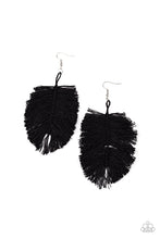 Load image into Gallery viewer, Paparazzi Hanging by a Thread - Black - Fringe / Thread / Tassel Earrings - $5 Jewelry with Ashley Swint