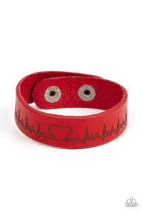 PRE-ORDER - Paparazzi Haute Heartbeat - Red - Bracelet - $5 Jewelry with Ashley Swint