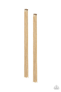 Paparazzi Head To Toe Dazzle - Gold - Shimmery Gold Snake Chain - Earrings - $5 Jewelry with Ashley Swint