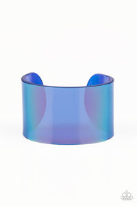 Paparazzi Holographic Aura - Blue - Cuff Bracelet - $5 Jewelry with Ashley Swint