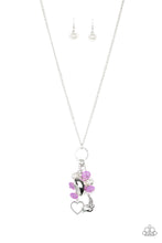 Load image into Gallery viewer, Paparazzi I Will Fly - Purple - Bird, Heart, Pearl Charms, Necklace and matching Earrings - $5 Jewelry With Ashley Swint