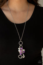 Load image into Gallery viewer, Paparazzi I Will Fly - Purple - Bird, Heart, Pearl Charms, Necklace and matching Earrings - $5 Jewelry With Ashley Swint
