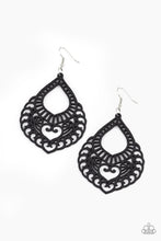Load image into Gallery viewer, Paparazzi If You WOOD Be So Kind - Black - Wooden Filigree - Earrings - $5 Jewelry with Ashley Swint