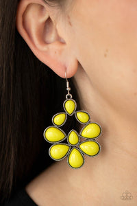 Paparazzi In Crowd Couture - Yellow - Earrings - $5 Jewelry with Ashley Swint