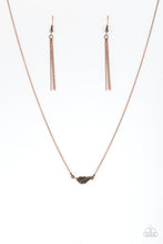 Load image into Gallery viewer, Paparazzi In-Flight Fashion - Copper - Feather Pendant - Necklace &amp; Earrings - $5 Jewelry with Ashley Swint