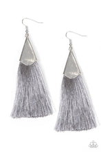 Load image into Gallery viewer, Paparazzi In Full PLUME - Silver - Thread / Fringe / Tassel - Earrings - $5 Jewelry With Ashley Swint