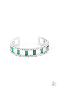 PRE-ORDER - Paparazzi Industrial Icing - Green - Cuff Bracelet - $5 Jewelry with Ashley Swint