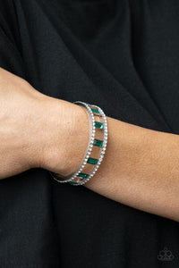 PRE-ORDER - Paparazzi Industrial Icing - Green - Cuff Bracelet - $5 Jewelry with Ashley Swint