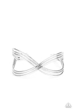 Load image into Gallery viewer, Paparazzi Infinitely Iridescent - Silver - Hammered Shimmer - Cuff Bracelet - $5 Jewelry with Ashley Swint