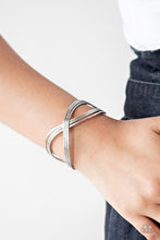 Load image into Gallery viewer, Paparazzi Infinitely Iridescent - Silver - Hammered Shimmer - Cuff Bracelet - $5 Jewelry with Ashley Swint