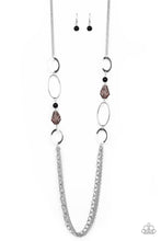 Load image into Gallery viewer, Paparazzi Jewel Jubilee - Black Beads - Silver Hoops Chains Necklace &amp; Earrings - $5 Jewelry With Ashley Swint