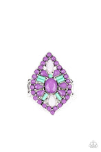 Load image into Gallery viewer, Paparazzi Jungle Jewelry - Purple - Gray &amp; Green Beads - Ring - $5 Jewelry with Ashley Swint