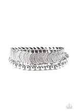 Load image into Gallery viewer, Paparazzi LAYER It On Me - Silver - Stretchy Band - Set of 3 Bracelets - $5 Jewelry with Ashley Swint