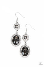 Load image into Gallery viewer, Paparazzi Let It BEDAZZLE - Silver Smoky Gems - White Rhinestones - Earrings - $5 Jewelry With Ashley Swint