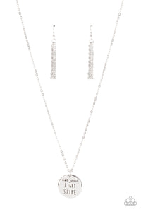 PRE-ORDER - Paparazzi Light It Up - Silver - Necklace & Earrings - $5 Jewelry with Ashley Swint