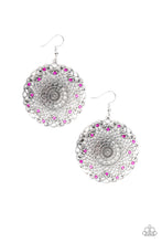 Load image into Gallery viewer, Paparazzi Mandala Mandalay - Pink Rhinestones - Silver Earrings - $5 Jewelry With Ashley Swint