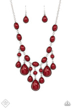Load image into Gallery viewer, PRE-ORDER - Paparazzi Mediterranean Mystery - Red - Necklace &amp; Earrings - Trend Blend / Fashion Fix Exclusive January 2022 - $5 Jewelry with Ashley Swint