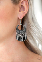 Load image into Gallery viewer, Paparazzi Mesa Majesty - Silver - Ornate Hoop - Earrings - $5 Jewelry with Ashley Swint