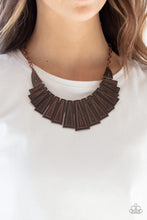 Load image into Gallery viewer, Paparazzi Metro Mane - Copper - Embossed Antiqued Plates - Necklace &amp; Earrings - $5 Jewelry with Ashley Swint