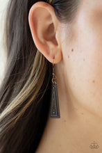 Load image into Gallery viewer, Paparazzi Metro Mane - Copper - Embossed Antiqued Plates - Necklace &amp; Earrings - $5 Jewelry with Ashley Swint