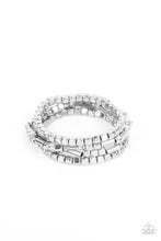 Load image into Gallery viewer, PRE-ORDER - Paparazzi Metro Materials - Silver - Set of 4 Bracelets - $5 Jewelry with Ashley Swint