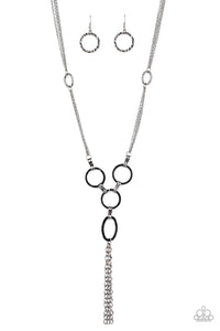 PRE-ORDER - Paparazzi Metro Mechanics - Black - Necklace & Earrings - $5 Jewelry with Ashley Swint