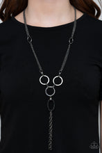 Load image into Gallery viewer, PRE-ORDER - Paparazzi Metro Mechanics - Black - Necklace &amp; Earrings - $5 Jewelry with Ashley Swint