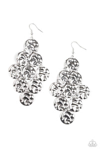 Paparazzi Metro Trend - Silver - Embossed Discs - Earrings - $5 Jewelry with Ashley Swint