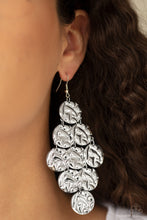 Load image into Gallery viewer, Paparazzi Metro Trend - Silver - Embossed Discs - Earrings - $5 Jewelry with Ashley Swint