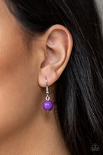 Load image into Gallery viewer, Paparazzi Modern Motley - Purple Beads - Silver Beads and Hoops - Silver Chain Necklace &amp; Earrings - $5 Jewelry with Ashley Swint