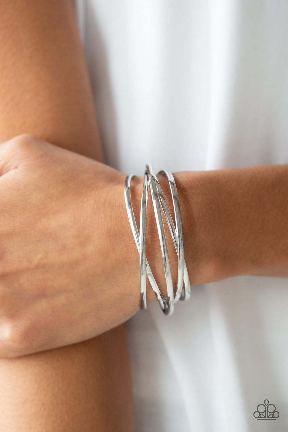 Paparazzi Modest Goddess - Silver - Cuff Bracelet - $5 Jewelry With Ashley Swint