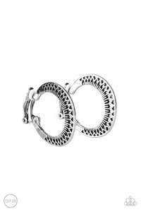 Paparazzi Moon Child Charisma - Silver - Clip On Earrings - $5 Jewelry with Ashley Swint