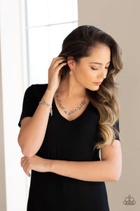 Paparazzi Move It On Over - Silver - Necklace & Earrings - $5 Jewelry with Ashley Swint