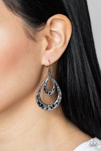 Load image into Gallery viewer, PRE-ORDER - Paparazzi Museum Muse - Black Gunmetal - Earrings - $5 Jewelry with Ashley Swint