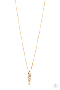 Paparazzi Mysterious Marksman - Gold - Necklace - $5 Jewelry with Ashley Swint