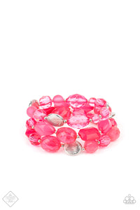 PRE-ORDER - Paparazzi Oceanside Bliss - Pink Bracelet - Trend Blend Fashion Fix August 2021 - $5 Jewelry with Ashley Swint