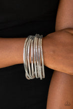 Load image into Gallery viewer, Paparazzi Out Of The Box - Silver - Row after Row of Glistening Silver Box Chains - Bold Bracelet - $5 Jewelry with Ashley Swint