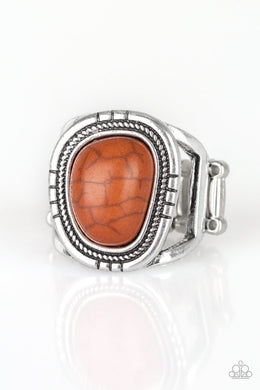 Paparazzi Out On The Range - Orange - Ring - $5 Jewelry with Ashley Swint